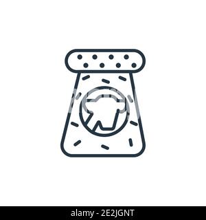 Symbol für den Vektor der Futterumrandung. Dünne Linie schwarzes Futter Symbol, flacher Vektor einfache Element Illustration aus editierbaren Lebensmittel Konzept isoliert Strich auf weiß b Stock Vektor
