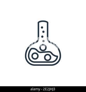 Vektorsymbol für den Umriss von Tränensäcken. Dünne Linie schwarze Tränke Symbol, flache Vektor einfache Element Illustration von editierbaren Gaming-Konzept isolierte Schlaganfall auf whi Stock Vektor