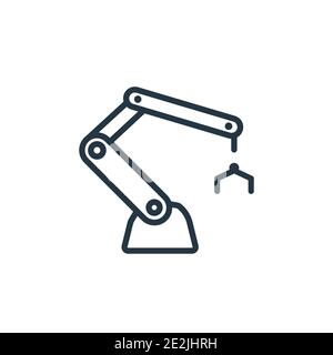 Vektorsymbol für Industrieroboter. Dünne Linie schwarz Industrieroboter Symbol, flache Vektor einfache Element Illustration von editierbaren Industrie-Konzept ist Stock Vektor