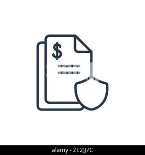 Vektorsymbol für die Umrisslinie. Dünne Linie schwarz Strafe Symbol, flache Vektor einfache Element Illustration aus editierbaren gdpr-Konzept isolierte Strich auf weiß Stock Vektor