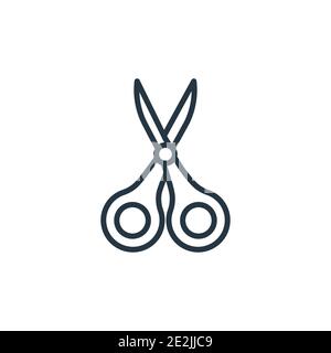 Nagelschere Umriss Vektor-Symbol. Dünne Linie schwarze Nagelschere Symbol, flache Vektor einfache Element Illustration aus editierbaren Hygiene-Konzept isoliert Stock Vektor