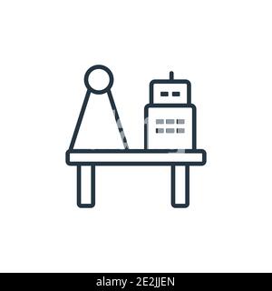 Vektorsymbol für den Umriss der Ölplattform. Dünne Linie schwarzes Öl Plattform Symbol, flache Vektor einfache Element Illustration aus editierbaren Industrie Konzept isoliert s Stock Vektor