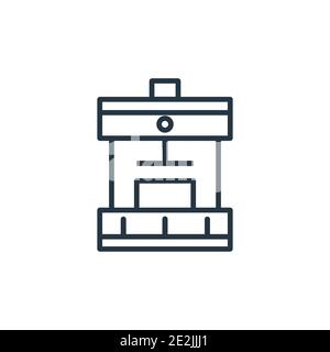 Vektorsymbol für den Brecher-Umriss. Dünne Linie schwarz Brecher Symbol, flache Vektor einfache Element Illustration aus editierbaren Industrie Konzept isolierte Hub auf w Stock Vektor