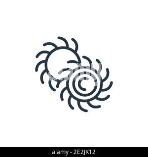 Symbol für den Umriss eines Rambutans. Dünne Linie schwarz Rambutan Symbol, flache Vektor einfache Element Illustration von editierbaren Früchten Konzept isolierte Strich auf w Stock Vektor