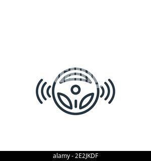 Symbol für den Umriss des Autopiloten. Dünne Linie schwarzes Autopilot-Symbol, flacher Vektor einfache Elementdarstellung aus editierbarem allgemeinem Konzept isolierter Strich o Stock Vektor