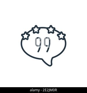 Referenzen skizzieren Vektor-Symbol. Dünne Linie schwarz Testimonials Symbol, flache Vektor einfache Element Illustration von editierbaren Feedback-Konzept isoliert o Stock Vektor