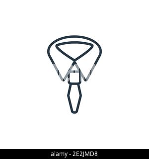 Vektorsymbol für Umrandung des Halsbandes. Dünne Linie schwarz Kragen Symbol, flache Vektor einfache Element Illustration aus editierbaren Mode Konzept isoliert auf weißem Hintergrund Stock Vektor