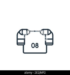 Vektorsymbol für die Umrandung der Rüstung. Dünne Linie schwarze Rüstung Symbol, flache Vektor einfache Element Illustration aus editierbaren Hockey Konzept isolierte Schlaganfall auf weiß Stock Vektor