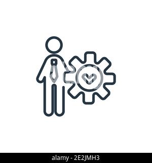 Vektor-Symbol für die Darstellung emotionaler Intelligenz. Dünne Linie schwarz emotionale Intelligenz Symbol, flache Vektor einfache Element Illustration von editierbaren menschlichen r Stock Vektor