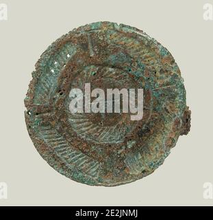 Disk Brooch, fränkisch, 7. Jahrhundert. Stockfoto