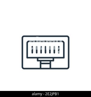 Ethernet-Umrissvektor-Symbol. Dünne Linie schwarzes ethernet-Symbol, flacher Vektor Einfache Elementdarstellung aus editierbarem Netzwerkkonzept isoliert auf whit Stock Vektor