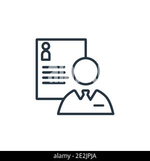 Vektorsymbol für HR-Richtlinien. Thin line black hr Policies Icon, flacher Vektor einfache Elementdarstellung aus editierbarem allgemeinem Konzept isolierter stro Stock Vektor