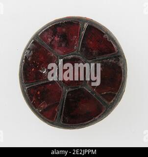 Disk Brooch, fränkisch, 6. Jahrhundert. Stockfoto