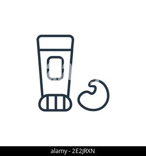 Vektorsymbol für die Kontur des Rasiergels. Dünne Linie schwarz Rasiergel Symbol, flache Vektor einfache Element Illustration aus editierbaren Hygiene Konzept isoliert stro Stock Vektor