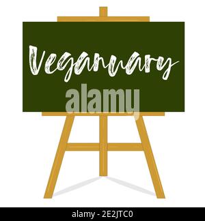 Vector Illustration Veganuary Stock Vektor