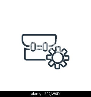 Vektorsymbol für Job-Umrisse. Dünne Linie schwarz Job-Symbol, flache Vektor einfache Element Illustration von editierbaren Personalwesen Konzept isolierte Schlaganfall auf wh Stock Vektor