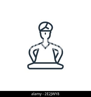 Bhagavan Umriss Vektor-Symbol. Dünne Linie schwarz bhagavan Symbol, flache Vektor einfache Element Illustration aus editierbaren indien Konzept isoliert auf weißem Bac Stock Vektor
