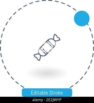 tootsie Candy Vektor-Symbol editierbare Kontur Kontur Symbole für Web Und mobil Stock Vektor