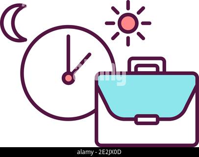 RGB-Farbsymbol für Arbeitsplan Stock Vektor