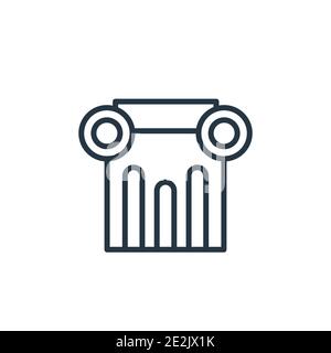 Vektorsymbol „Säulen umreißen“. Dünne Linie schwarze Säulen Symbol, flache Vektor einfache Element Illustration aus editierbaren Geschichte Konzept isolierte Schlaganfall auf wh Stock Vektor