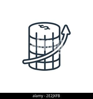 Symbol für Gewinnumrissvektor. Dünne Linie schwarz Profit-Symbol, flache Vektor einfache Element Illustration aus editierbaren Ethik Konzept isoliert auf weißem Backgr Stock Vektor