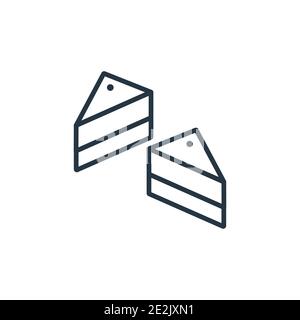 Kuchengrafik Umriss Vektor-Symbol. Dünne Linie schwarze Kuchen Grafik-Symbol, flache Vektor einfache Element Illustration aus editierbaren Lebensmittel Konzept isoliert Strok Stock Vektor