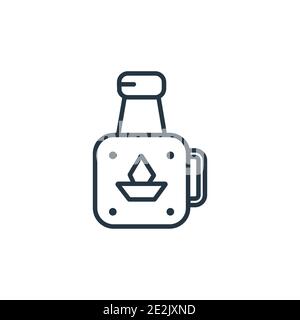 Kanadisches Vektorsymbol. Dünne Linie schwarz kanadischen Symbol, flache Vektor einfache Element Illustration aus editierbaren Lebensmittel Konzept isolierte Schlaganfall auf whi Stock Vektor