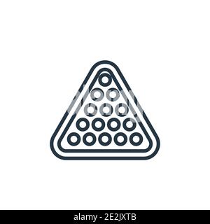 Billard Umriss Vektor-Symbol. Dünne Linie schwarz Billard-Symbol, flache Vektor einfache Element Illustration aus editierbaren Freizeit Konzept isolierte Schlaganfall o Stock Vektor
