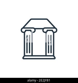 Archäologische Kontur Vektor-Symbol. Dünne Linie schwarz archäologischen Symbol, flache Vektor einfache Element Illustration aus editierbaren Geschichte Konzept zu isolieren Stock Vektor