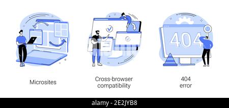 Web-Entwicklung abstrakte Konzept Vektor Illustrationen. Stock Vektor