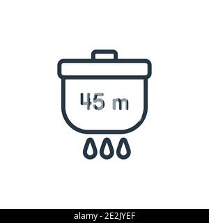 Vektorsymbol für den Umriss der Garzeit. Dünne Linie schwarz Garzeit Symbol, flache Vektor einfache Element Illustration aus editierbaren Fast Food Konzept isoliert Stock Vektor