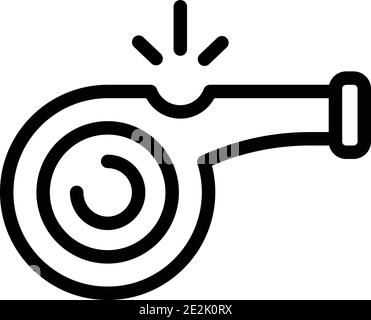 Pfeifen Symbol. Umrisse pfeifen Vektor Symbol für Web Design auf weißem Hintergrund Stock Vektor