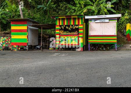 Kiosk mit Wassernuss in Moya, Grenada