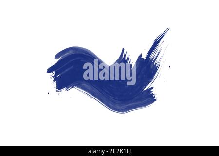 Abstrakte blaue Aquarell Hand malen Textur, isoliert auf weißem Hintergrund, Aquarell texturierten Hintergrund, Aquarell Tropfen, verfolgt Stockfoto