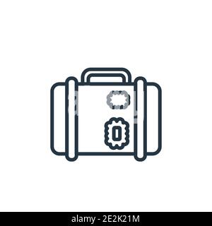 Vektorsymbol für Urlaubsumrisse. Dünne Linie schwarz Urlaub Symbol, flache Vektor einfache Element Illustration aus editierbaren Urlaub Konzept isolierte Kontur Stock Vektor