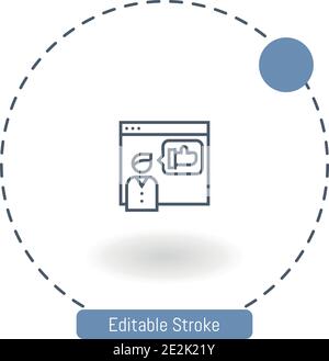 ux Vektorsymbol editierbare Konturumrisssymbole für Web und Mobil Stock Vektor