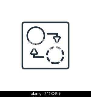 Symbol für Umrissvektor ändern. Dünne Linie schwarzes Wechselsymbol, flacher Vektor Einfache Elementdarstellung aus editierbarem Geometriekonzept isolierte Kontur auf Whi Stock Vektor