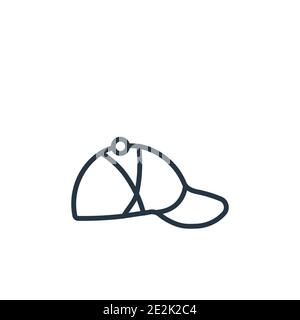 Vektorsymbol Kopfbedeckung. Dünne Linie schwarz Kopfbedeckung Symbol, flache Vektor einfache Element Illustration von editierbaren gymandfitness Konzept isoliert auf w Stock Vektor