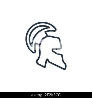 Griechisches Vektorsymbol für Konturen. Dünne Linie schwarz griechisches Symbol, flacher Vektor einfache Element Illustration aus editierbaren Geschichte Konzept isolierte Kontur auf weiß Stock Vektor