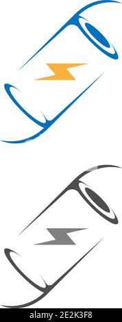 Design-Vorlage für das Logo des Akkus Vektorgrafik Stock Vektor