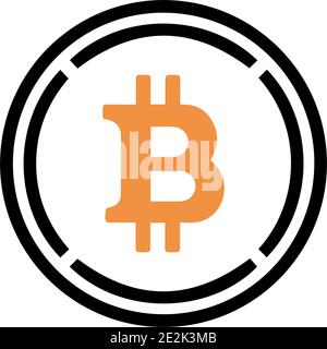 Beliebte Kryptowährung (Altcoin) Symbol Vektor Illustration / Wrapped Bitcoin[WBTC] Stock Vektor