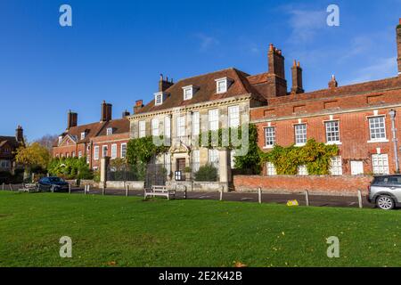 Mompesson House, ein Haus aus dem 18th. Jahrhundert am Choristers Square, The Close, Salisbury, Wiltshire, Großbritannien. Stockfoto