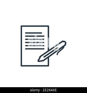 Texterfassung Umriss Vektor-Symbol. Dünne Linie schwarz Copywriting Symbol, flache Vektor einfache Element Illustration aus editierbaren allgemeinen Konzept isoliert stro Stock Vektor