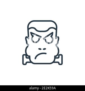 Frankenstein Umriss Vektor-Symbol. Dünne Linie schwarz frankenstein Symbol, flache Vektor einfache Element Illustration aus editierbaren Märchen Konzept isoliert Stock Vektor
