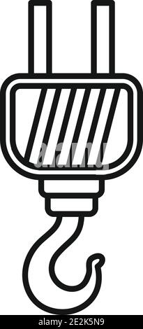 Industrial Haken Kran Symbol, skizzieren Stil Stock Vektor