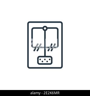 Vektorsymbol für Mausrappen-Umrisslinie. Dünne Linie schwarz Mausefalle Symbol, flache Vektor einfache Element Illustration von editierbaren elektronischen Geräten Konzept Isolat Stock Vektor