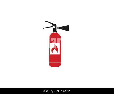 Vektor-Illustration, flaches Design. Symbol für Sicherheit, Feuerlöscher Stock Vektor