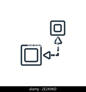 Symbol für Umrissvektor einfügen. Dünne Linie schwarzes Insert-Symbol, flacher Vektor Einfache Elementdarstellung aus editierbarem Geometriekonzept isolierte Kontur auf Whi Stock Vektor