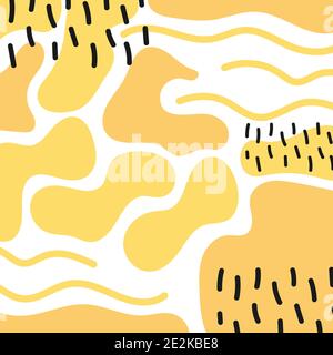Abgerundete und gewellte Formen Hintergrund. Abstrakte Tapete. Vektor-Illustration, flaches Design Stock Vektor