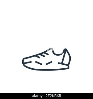 Sneaker Umriss Vektor-Symbol. Dünne Linie schwarz Sneakers Symbol, flache Vektor einfache Element Illustration aus editierbaren gymandfitness Konzept isoliert auf w Stock Vektor